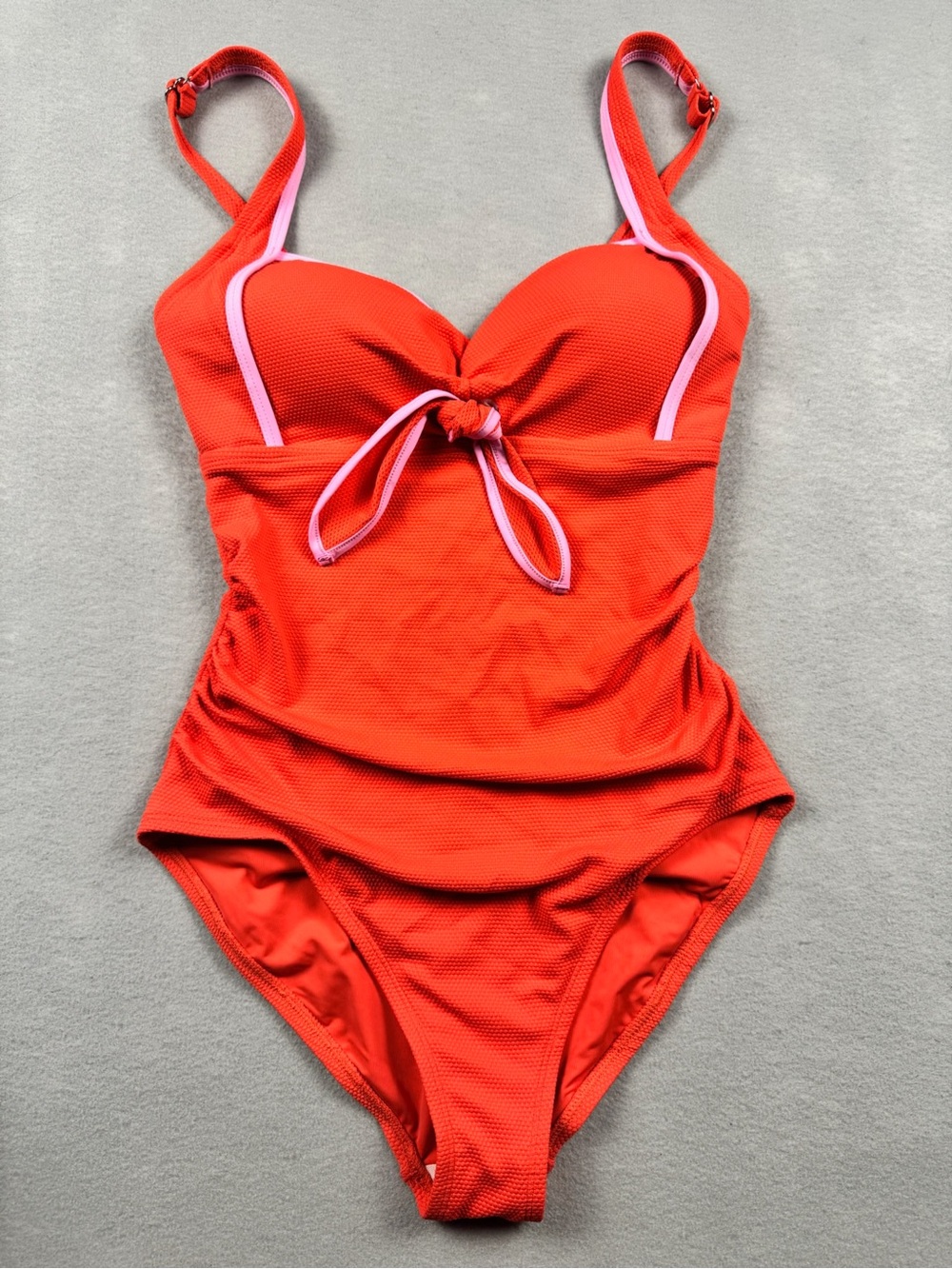 Tommy Bahama Island One Piece Swimsuit Size 6 Orange Pink Rockabilly Classic